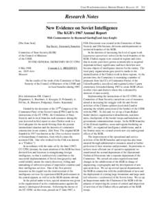 KGB / Eastern Bloc / Political repression in the Soviet Union / Foreign relations of the Soviet Union / Cold War / First Chief Directorate / Active measures / Yuri Andropov / NKVD / Government of the Soviet Union / Soviet Union / National security