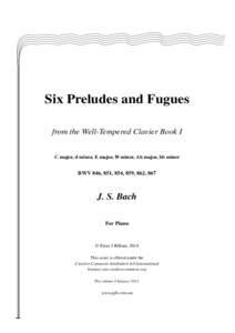 The Well-Tempered Clavier / Prelude and fugue / Johann Sebastian Bach / Prelude / Klavierbüchlein für Wilhelm Friedemann Bach / Bach-Busoni Editions / Music / Classical music / Fugues