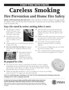 Careless Smoking Fire Prevention and Home Fire Safety