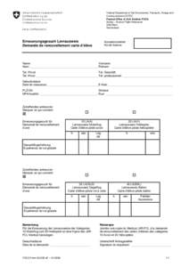 Federal Department of the Environment, Transport, Energy and Communications DETEC Federal Office of Civil Aviation FOCA Safety – Division Flight Personnel 3003 Bern Switzerland