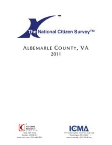 Charlottesville metropolitan area / Citizen survey / Albemarle /  North Carolina / Geography of the United States / Virginia / Albemarle County /  Virginia