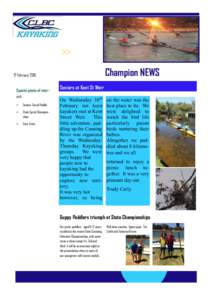Champion NEWS  17 February 2015 Special points of interest: 