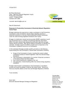Submission 20 - Energex Limited - Electricity Network Regulation - Public inquiry
