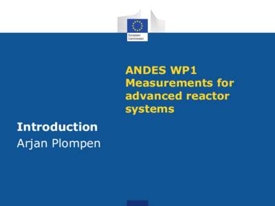 ANDES WP1 Measurements for advanced reactor systems  Introduction