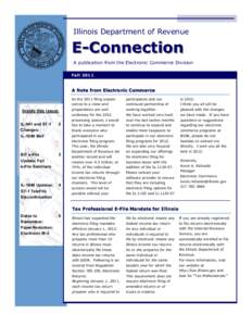 e-Connection - A publication from the Electronic Commerce Division, fall 2011