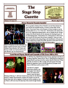     A PUBLICATION OF THE                           ELK GROVE HISTORICAL SOCIETY      