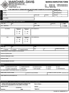 McMICHAEL-DAVIS  MARINA INSPECTION FORM Marine Insurance Ltd.