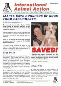 S PRING[removed]International Association Against Painful Experiments on Animals
