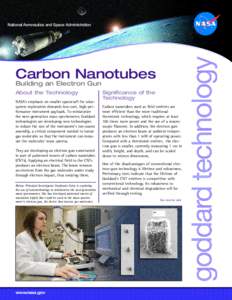 National Aeronautics and Space Administration  Carbon Nanotubes Building an Electron Gun  About the Technology