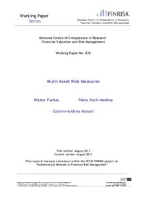 Working Paper Series _______________________________________________________________________________________________________________________ National Centre of Competence in Research Financial Valuation and Risk Manageme