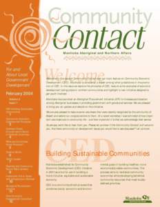 Manitoba Aboriginal and Northern Affairs  For and About Local Government Development