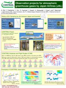 Observation projects for atmospheric greenhouse gases by Japan Airlines (JAL) H. 1 Eto ,