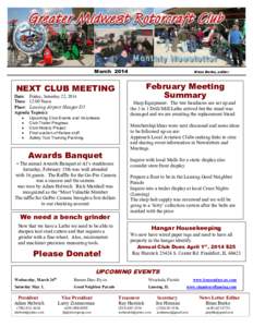 MarchBrian Burke, editor February Meeting Summary