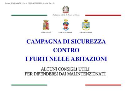 Comune di Vallefoglia PU - Prot. ndelin arrivo -Cat.1 Cl.  Prefettura–U.T.G. di Pesaro e Urbino POLIZIA DI STATO