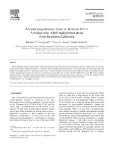 Journal of Archaeological Science[removed]–434 http://www.elsevier.com/locate/jas Ancient long-distance trade in Western North America: new AMS radiocarbon dates from Southern California