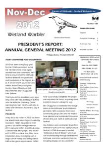 Friends of Edithvale – Seaford Wetlands Inc.  Number 130 Inside this issue:  Wetland Warbler