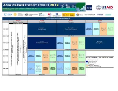 ACEF 2012 Illustrative Schedule June 4-5 Monday - Tuesday Pre-Forum Events  3:30-4:00