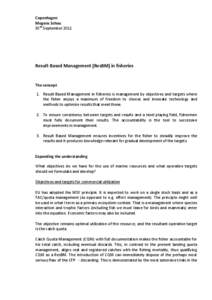 Copenhagen Mogens Schou 30th September 2011 Result-Based Management (ResBM) in fisheries