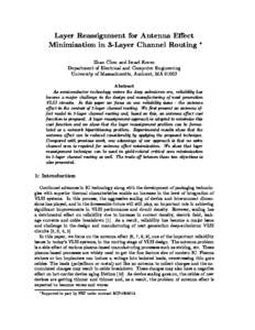 Layer Reassignment for Antenna Eect Minimization in 3-Layer Channel Routing  Zhan Chen and Israel Koren