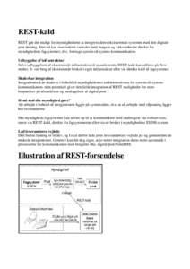 REST-kald REST gør det muligt for myndighederne at integrere deres eksisterende systemer med den digitale post-løsning. Derved kan man initiere samtaler med borgere og virksomheder direkte fra myndighedens fagsystemer;