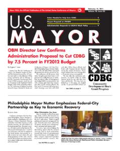 Since 1933, the Official Publication of The United States Conference of Mayors  February 14, 2011 Volume 78, Issue 03  U.S.