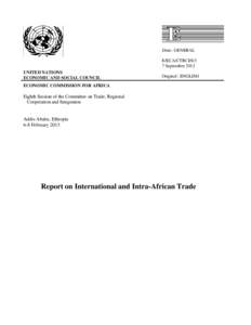 Terms of trade / Sub-Saharan Africa / Trade / Import / Non-tariff barriers to trade / African Economic Community / International Islamic Trade Finance Corporation- ITFC / International trade / International relations / Business