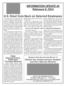 Management / Portage /  Indiana / U.S. Steel / Stelco / Human resource management / Salary / Working time / United Steelworkers / AFL–CIO / Business