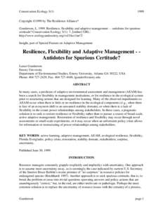 Environmental economics / Systems ecology / Everglades / Sustainability / Ecosystems / C. S. Holling / Ecosystem management / Adaptive capacity / Adaptive management / Environment / Biology / Ecology