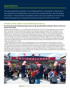 Sustainable building / Building engineering / Low-energy building / Environmental design / Sustainable architecture / Leadership in Energy and Environmental Design / Citizens Bank Park / Nationals Park / Fenway Park / Architecture / Major League Baseball / Construction