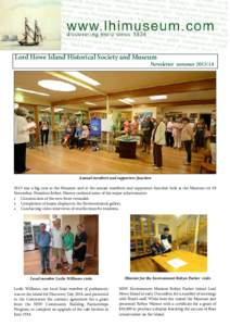 Lord Howe Island Historical Society and Museum Newsletter summer