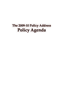 The[removed]Policy Address  Policy Agenda Policy Agenda Introduction