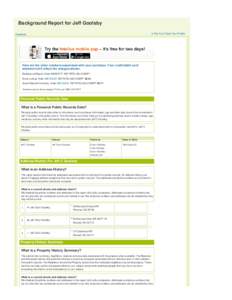 Background Report for Jeff Goolsby Is This You? Claim Your Profile Feedback  Here are the order numbers associated with your purchase. Your credit/debit card