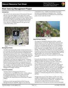 Conservation in the United States / National Park Service / Shenandoah National Park / Shenandoah Salamander / Outcrop / Granite outcrops of Western Australia / Virginia / Blue Ridge Mountains / Environment of the United States