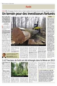 6  LUNDI 21 JUILLET 2014 LE JOURNAL DU CENTRE Forêt MARCHÉ ■ La Bourgogne­Franche­Comté est dans le peloton de tête des zones où la forêt se négocie au prix fort