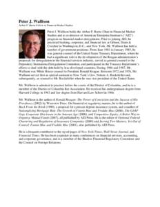 Mortgage industry of the United States / Politics of the United States / United States / Freddie Mac / Fannie Mae / American Enterprise Institute / Peter J. Wallison / Republican Party