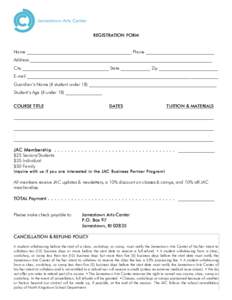    	
   REGISTRATION FORM