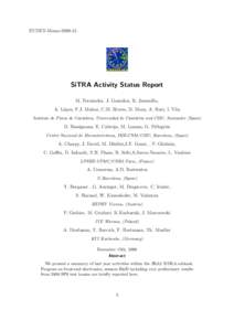 EUDET-MemoEUDET SiTRA Activity Status Report M. Fern´andez, J. Gonz´alez, R. Jaramillo,