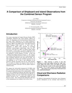 Session Papers  A Comparison of Shipboard and Island Observations from the Combined Sensor Program A. B. White Cooperative Institute for Research in Environmental Sciences