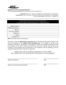 SELDOVIA NATIVE ASSOCIATION, INC.  “Our People, Responsibly Managing Our Resources, For Now and the Future.” Home Office│ PO Drawer L, Seldovia, Alaska[removed]Phone: ([removed]•Fax: ([removed]Anchorage Of