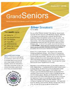 AUGUSTGrand Seniors Monthly Newsletter from GRAND COUNTY COUNCIL on AGING  Silver Sneakers