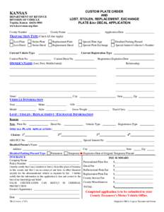 Microsoft Word - TR-211, Cus. Plate Order & Lost... Plate-Decal App.doc