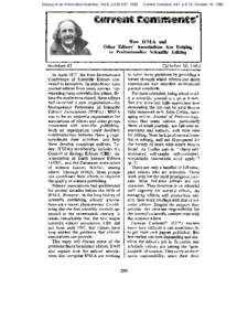 Essays of an Information Scientist, Vol:6, p[removed], 1983  Current Contents, #41, p.5-12, October 10, 1983 How IFSEA rssd