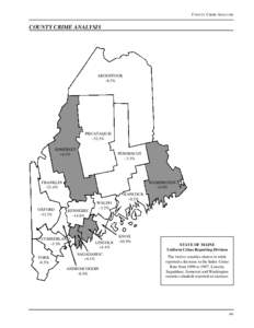 COUNTY CRIME ANALYSIS  COUNTY CRIME ANALYSIS AROOSTOOK –8.3%