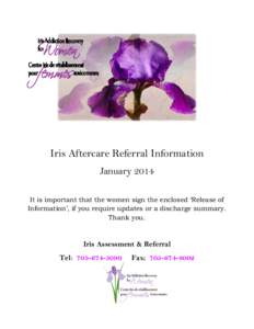 Microsoft Word - Iris AfterCare Referral Package 2014