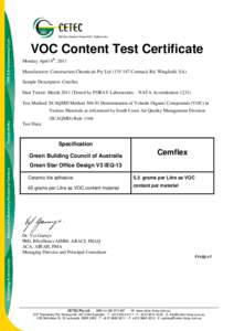 Building biology / Flavors / Pollutants / Smog / Volatile organic compound / Dutch East India Company / South Coast Air Quality Management District / Green building / Architecture / Environment / Construction