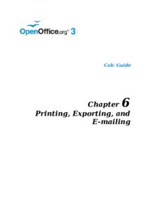 Calc Guide  6 Chapter Printing, Exporting, and