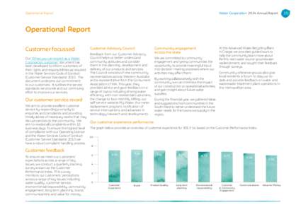 Operational Report  Water Corporation 2014 Annual Report Operational Report Customer focussed