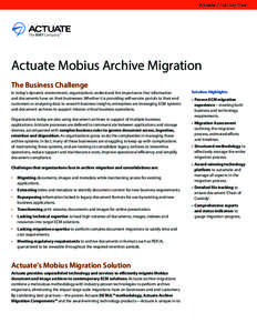 Actuate Mobius Archive Migration