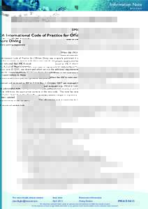 Information Note IMCA D[removed]IMCA International Code of Practice for Offshore Diving Gulf of Mexico (GoM) Appendix