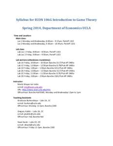 Artificial intelligence / Game theory / The Lab / Microeconomics